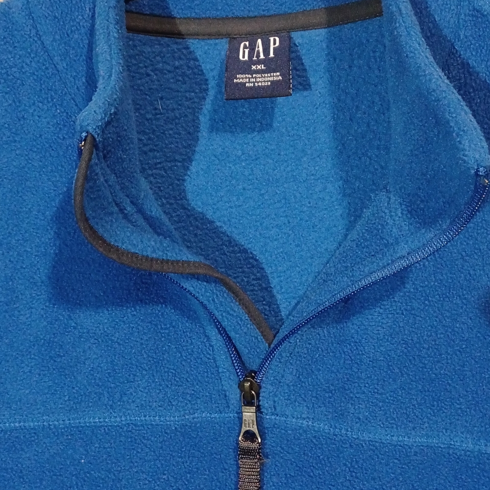 GAP Men's Quarter Zip-Up Pullover Sweater in Vibrant Blue XXL